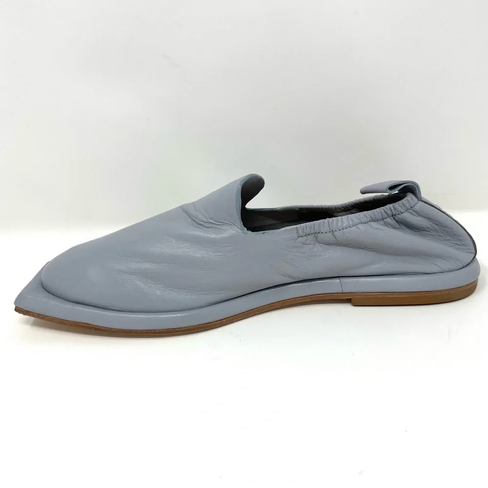 Wal & Pai Malaga Flat Modern Loafer in Concrete Nappa Size 37 New in Box